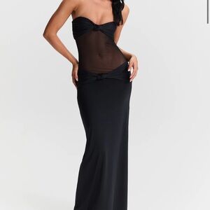 Stylish Black Strapless and sheer dress NEW WITH TAGS